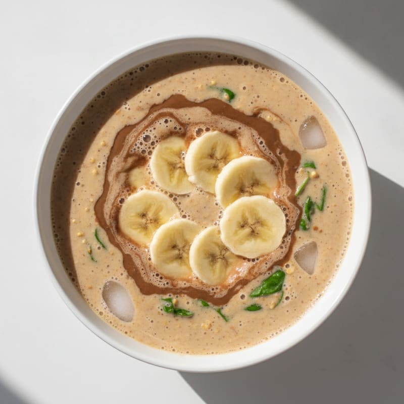 PB2 Banana Coffee Protein Smoothie