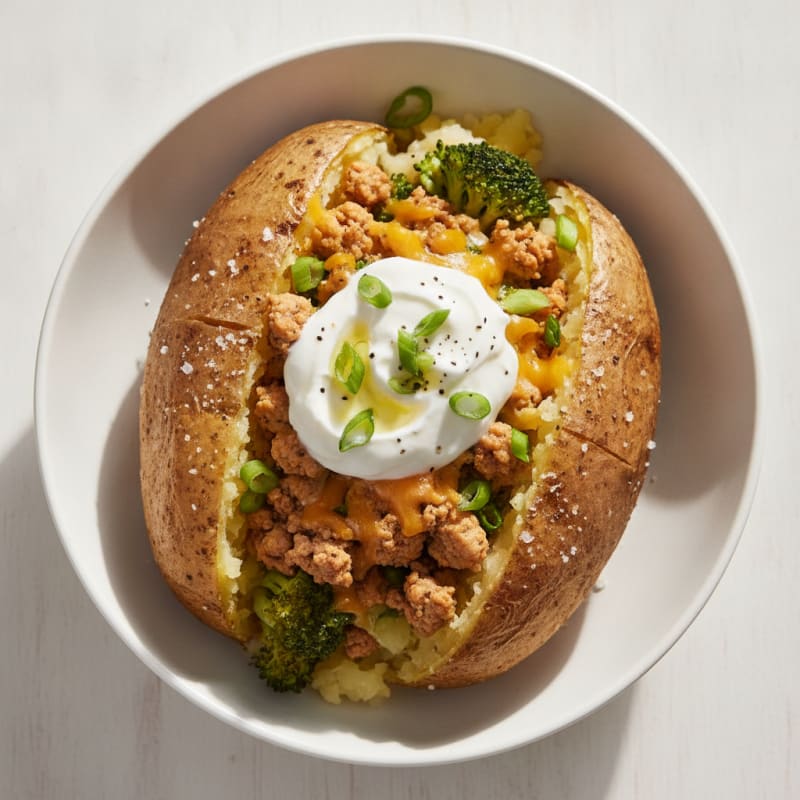 Loaded Russet Potato with Savory Toppings