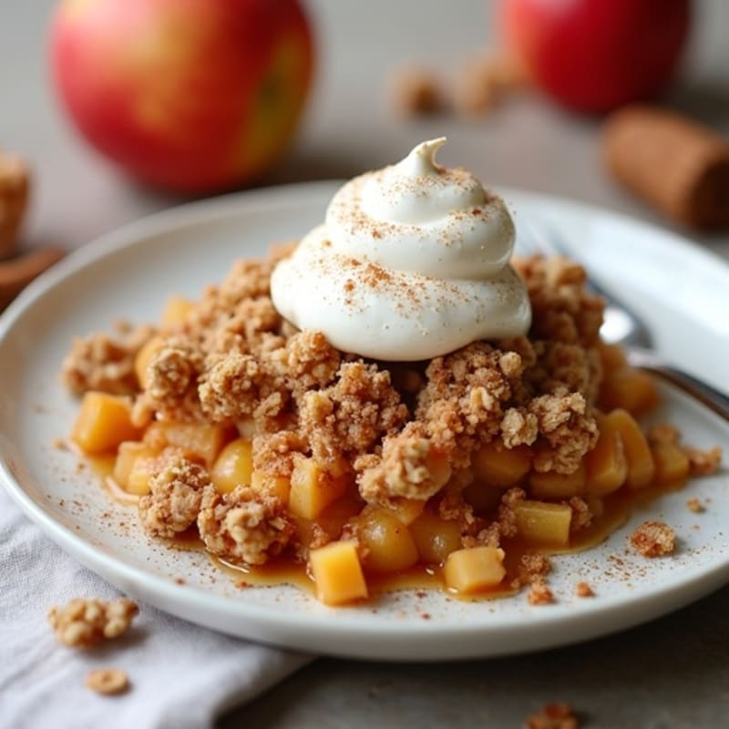 Cinnamon-Spiced Baked Apple Oat Crumble