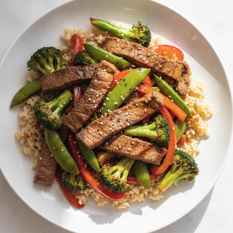 Sesame-Ginger Beef Stir-Fry