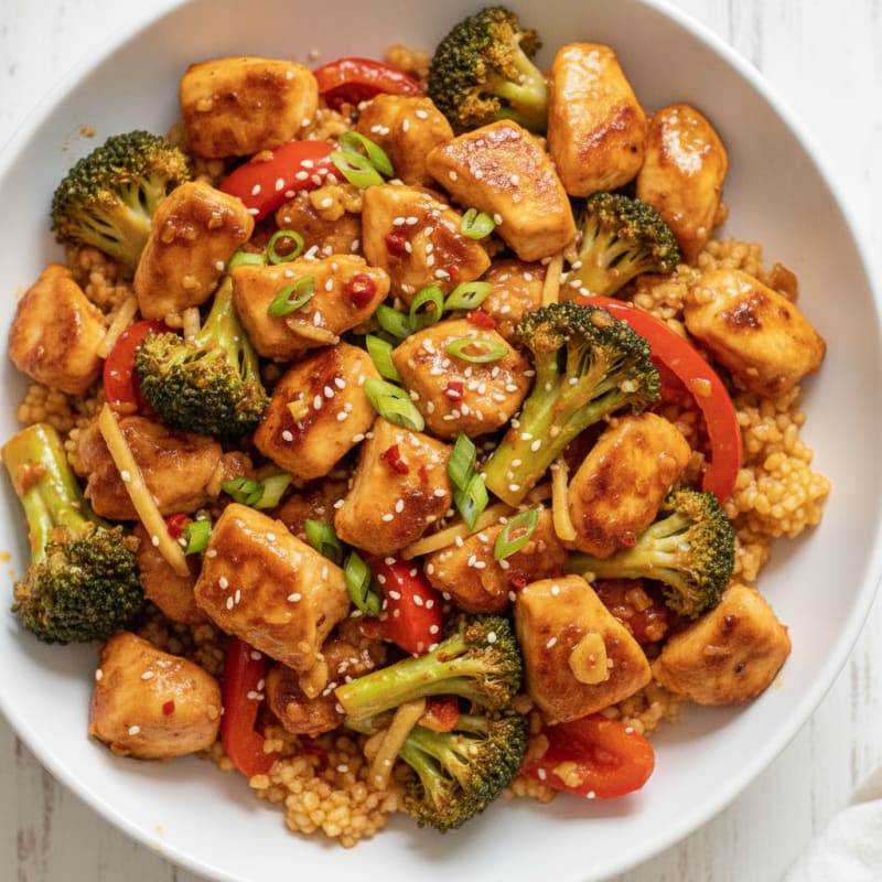 Healthy General Tso's Chicken Stir-Fry