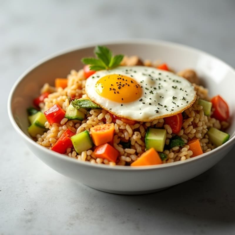 Healthy Chicken and Vegetable Fried Rice