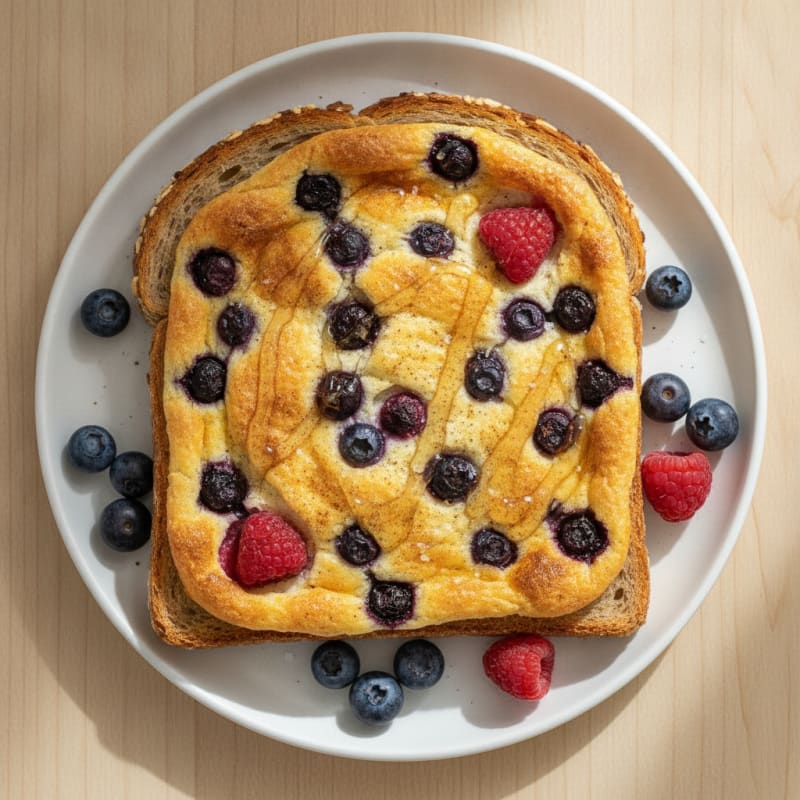Baked Honey-Ricotta Toast with Berries