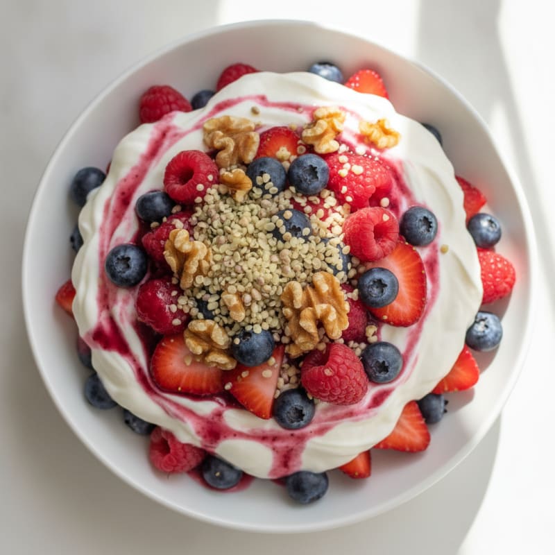 Creamy Greek Yogurt Protein Parfait with Mixed Berries