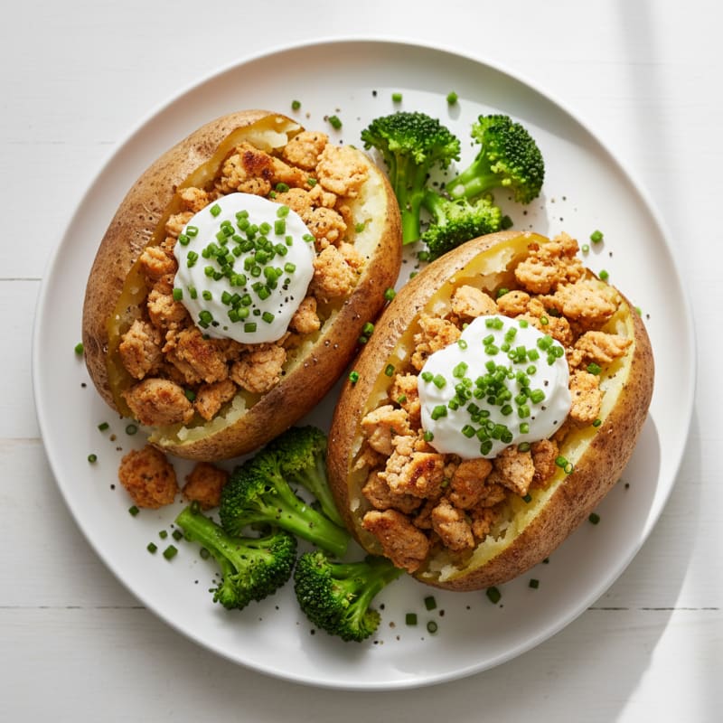 Loaded Baked Potatoes with Savory Toppings