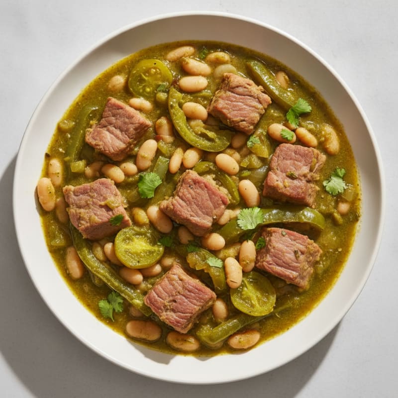 Slow-Cooked Pork Green Chili Stew