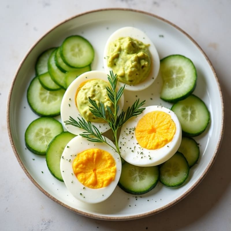 Hard-Boiled Eggs with Creamy Avocado Tzatziki