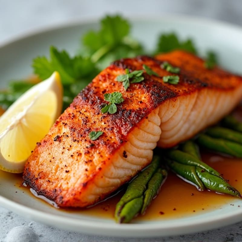 Cajun-Spiced Blackened Salmon with Lemon