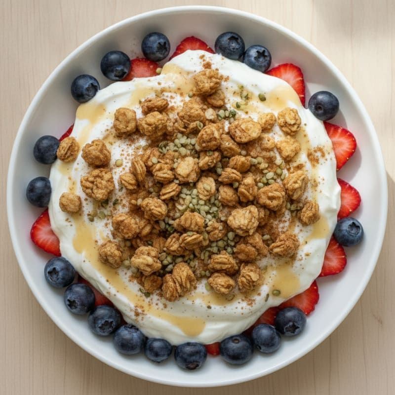High-Protein Berry & Hemp Yogurt Parfait