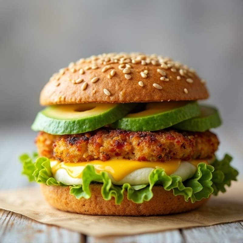 Crispy Baked Mozzarella-Stuffed Turkey Burger