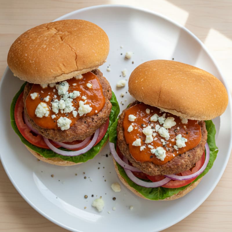 Buffalo Blue Cheese Burgers