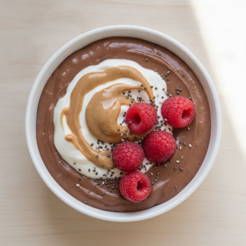Silky Chocolate Protein Pudding with Greek Yogurt