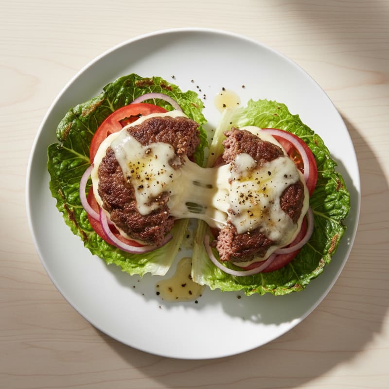 Crispy Mozzarella Stuffed Burger