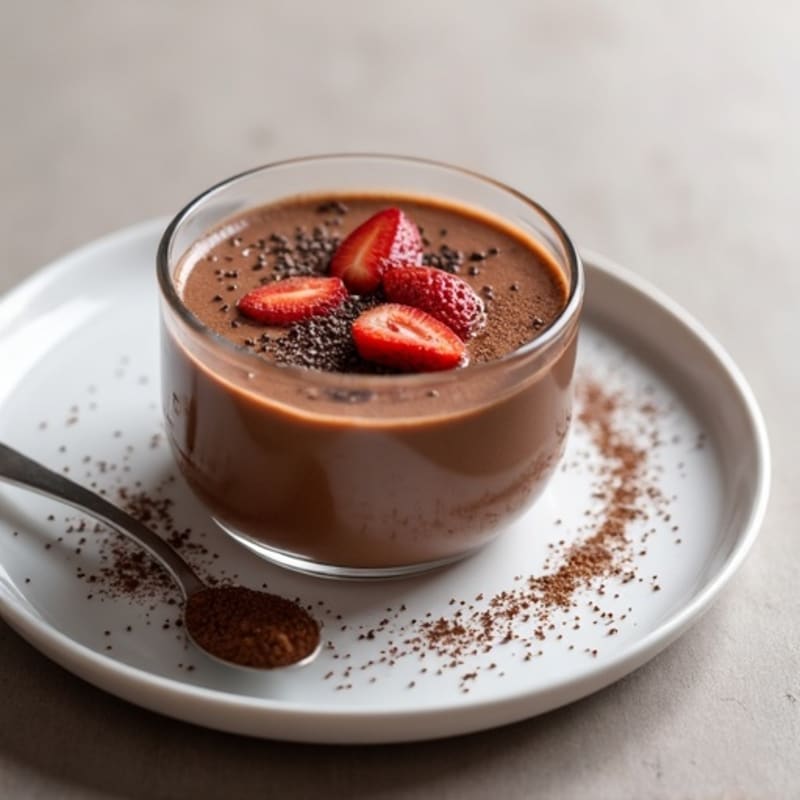 Silky Chocolate Protein Pudding with Chia Seeds