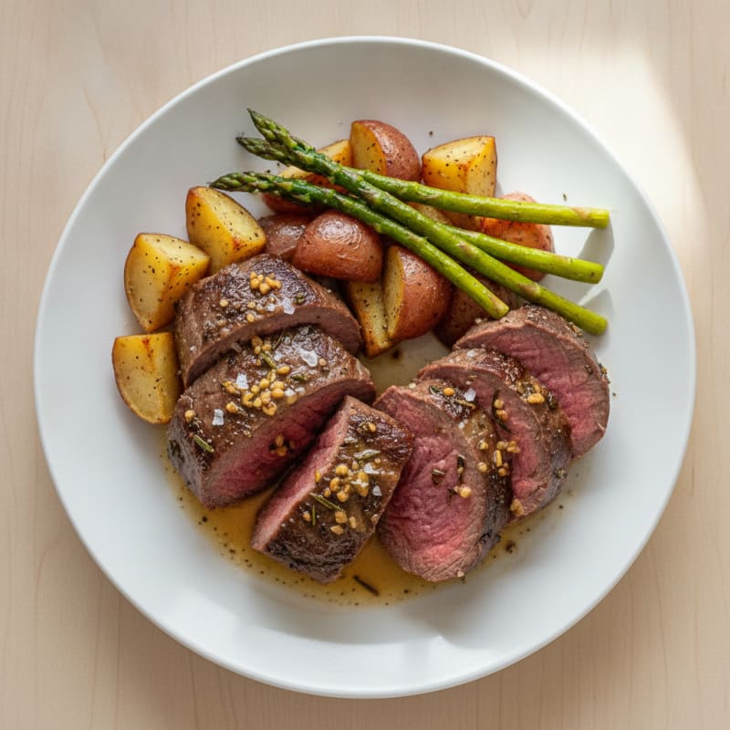 Garlic Herb Roasted Beef Tenderloin