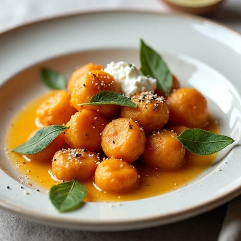 Herb-Roasted Sweet Potato Gnocchi with Sage Brown Butter