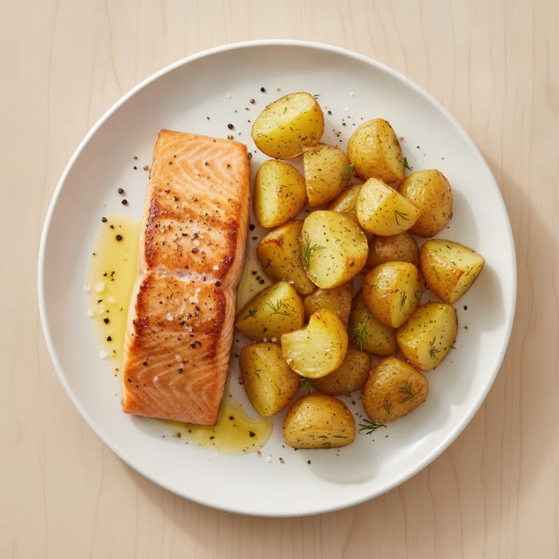 Pan-Seared Salmon and Roasted Potatoes