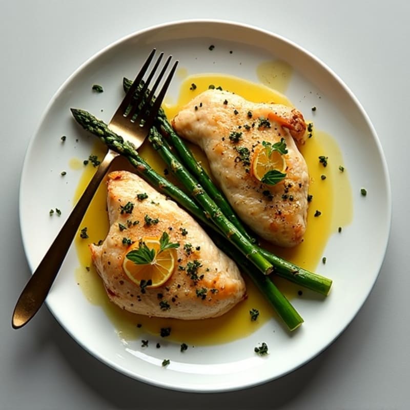 Sheet Pan Lemon Herb Chicken with Roasted Asparagus