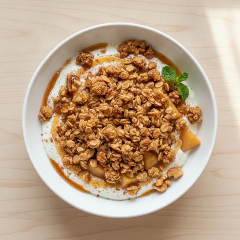 Baked Apple Crumble with Oat Topping
