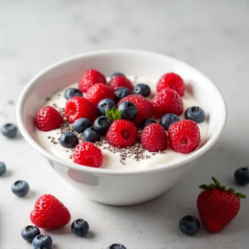 Creamy Greek Yogurt Protein Bowl with Mixed Berries