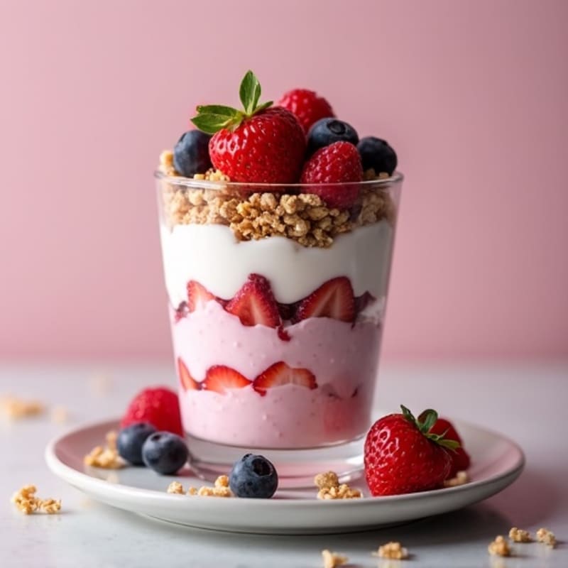 High-Protein Berry Granola Yogurt Parfait