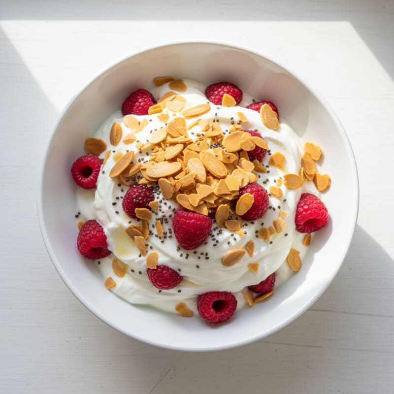Creamy Greek Yogurt Protein Parfait with Almonds