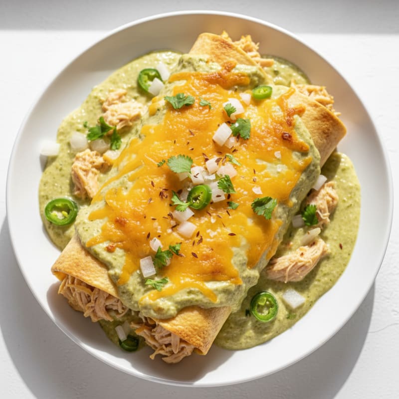 Creamy Chili Chicken Enchiladas
