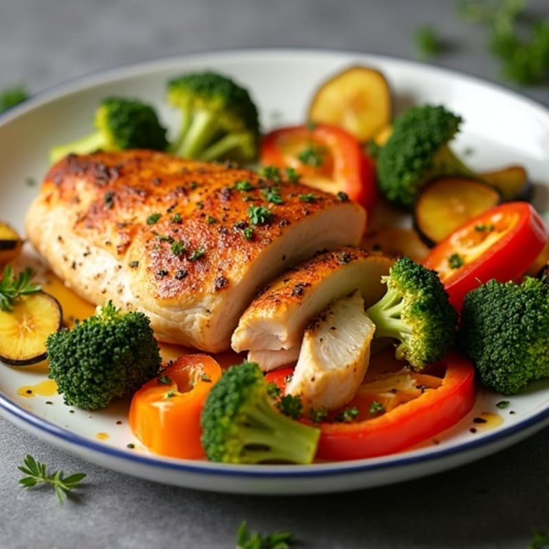 Sheet Pan Roasted Chicken and Crispy Vegetables