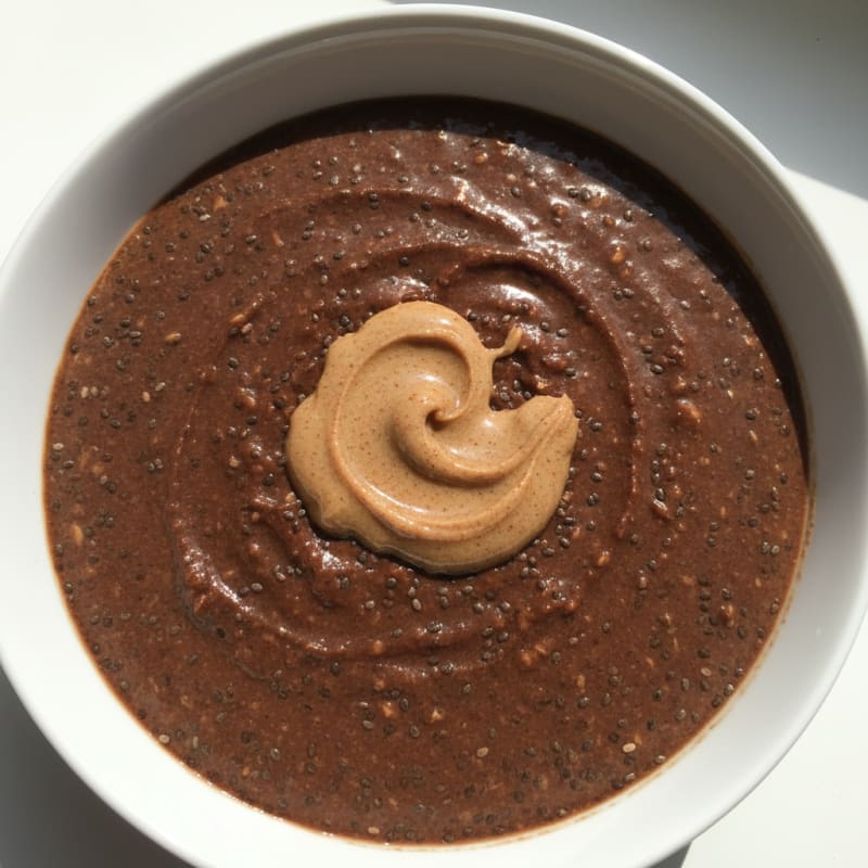 Silky Chocolate Protein Pudding with Chia Seeds