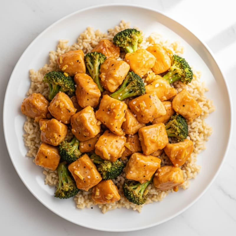 Baked Orange Chicken and Broccoli