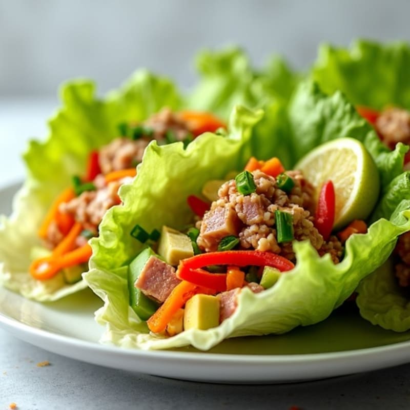 Fresh Spicy Tuna Lettuce Wraps