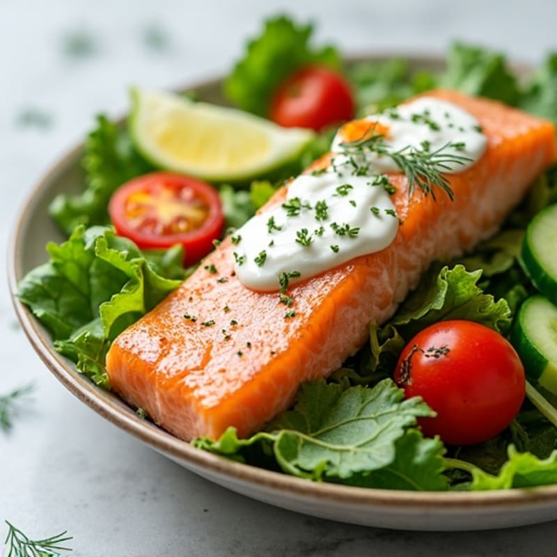 Creamy Lemon Herb Salmon Salad