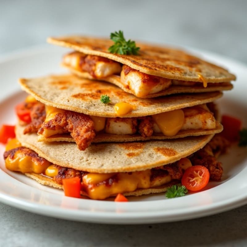 Crispy BBQ Chicken Whole Wheat Quesadilla
