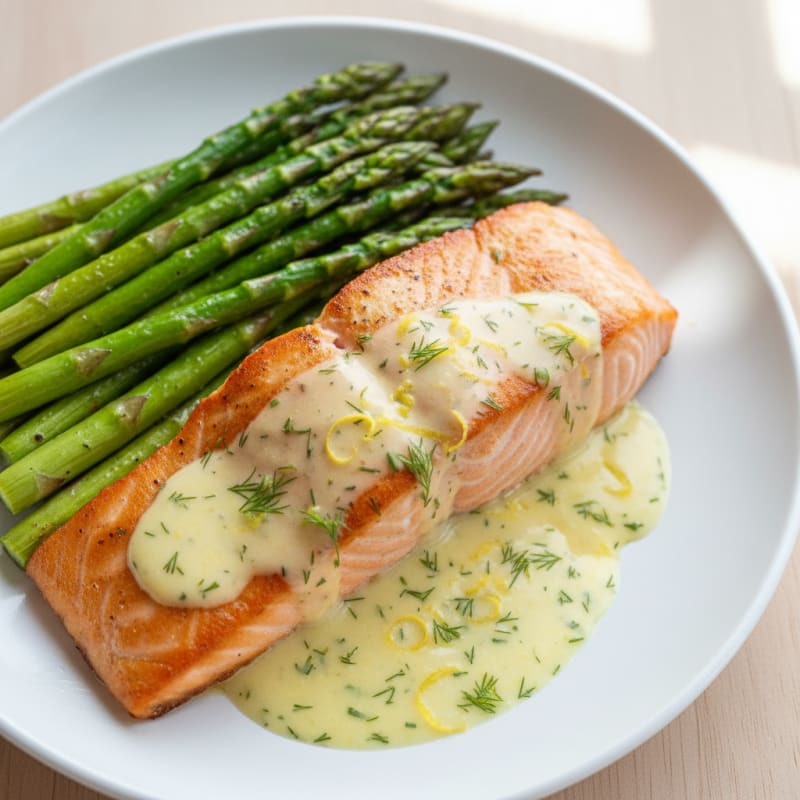 Pan-Seared Salmon with Lemon-Dill Sauce
