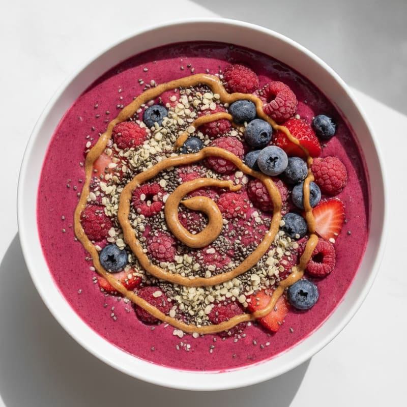 Creamy Berry Protein Smoothie Bowl