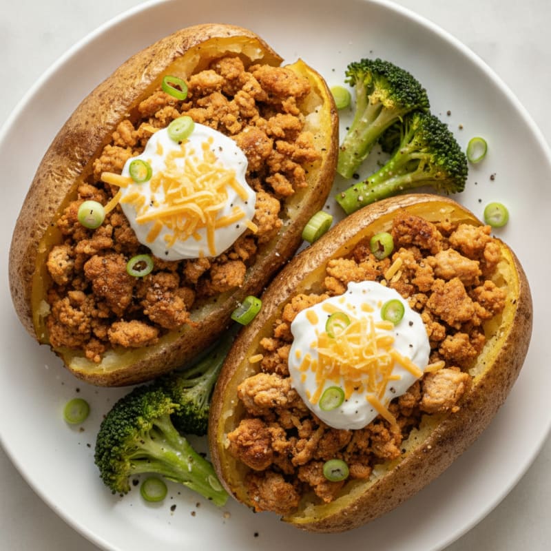 Loaded Russet Potatoes with Savory Toppings