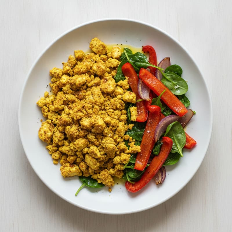 Turmeric Tofu Scramble with Roasted Vegetables