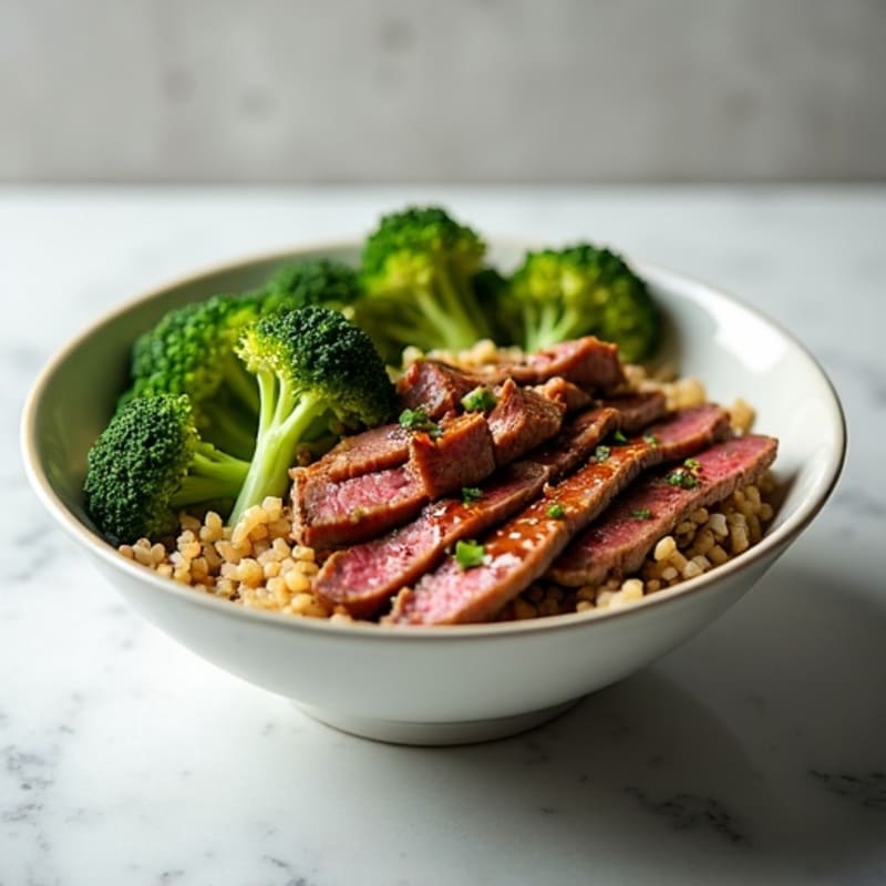Ginger-Garlic Beef and Broccoli Rice Bowl
