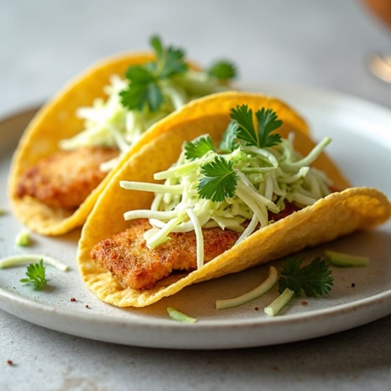 Crispy Baked Fish Tacos with Zesty Cabbage Slaw