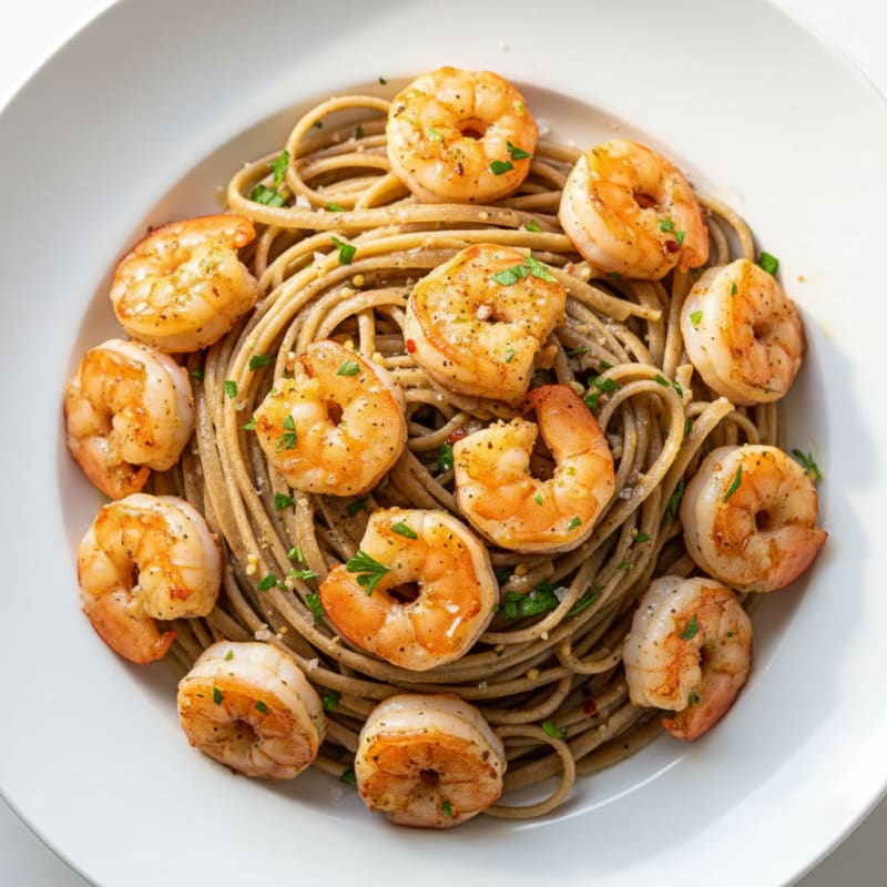 Garlic Butter Shrimp Scampi with Linguine