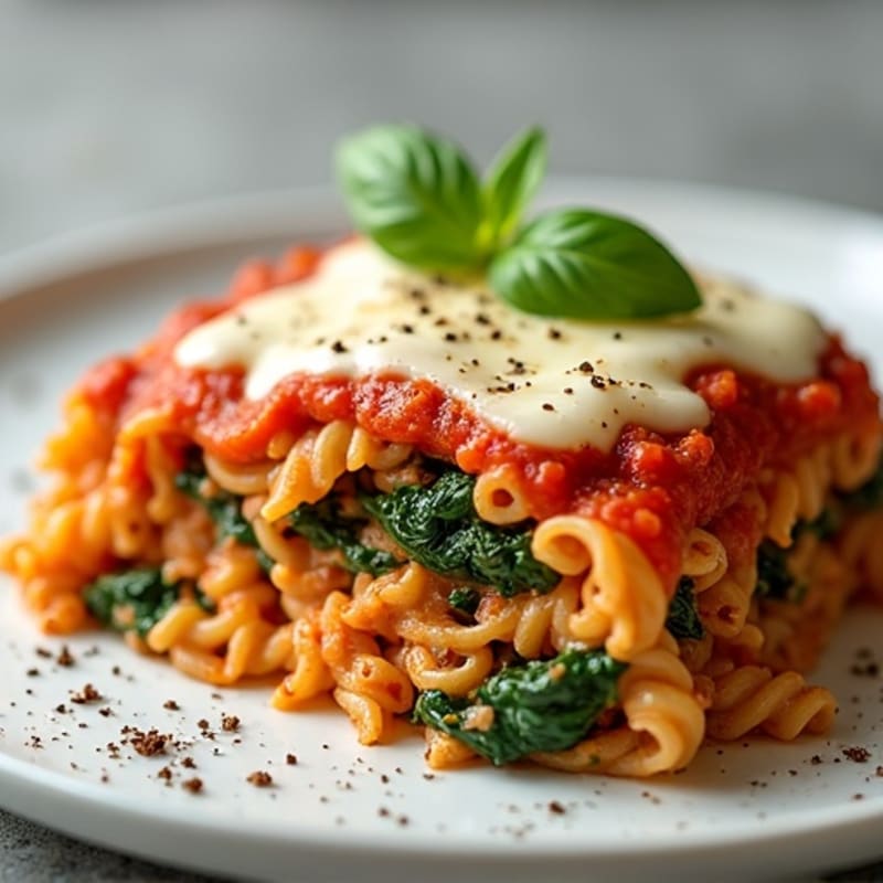 Healthy Baked Ziti with Lean Ground Turkey and Spinach