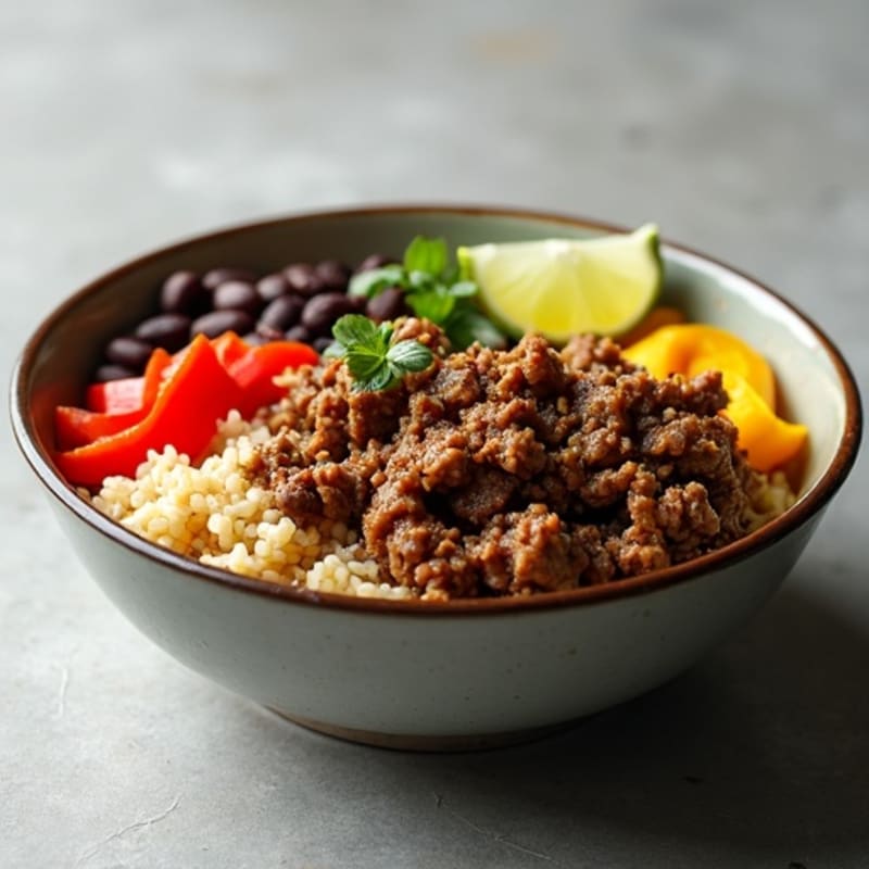 Seasoned Ground Beef Bowl with Special Sauce