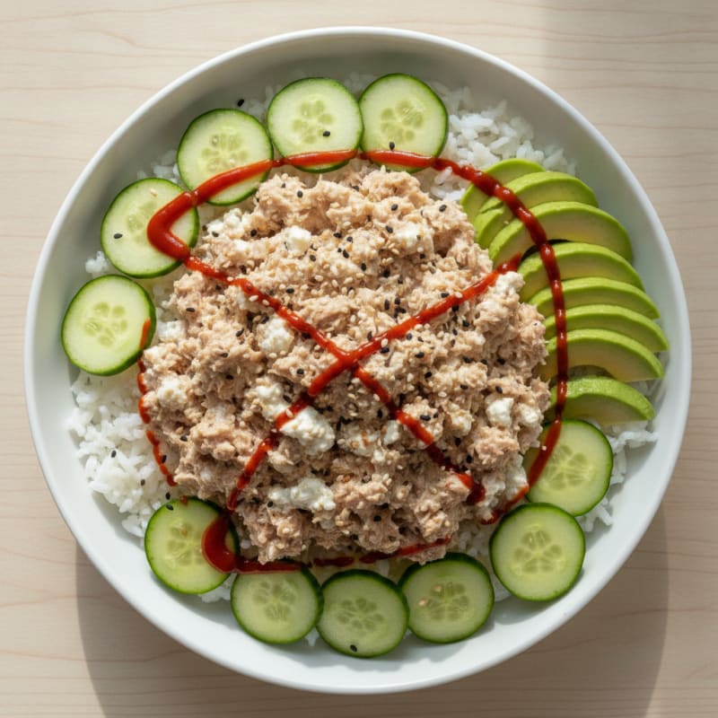 Tuna Cottage Cheese Rice Bowl