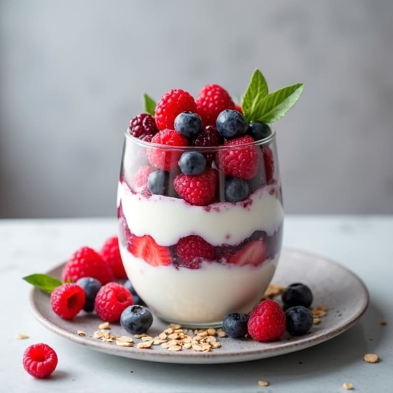 Creamy Greek Yogurt Protein Parfait with Mixed Berries