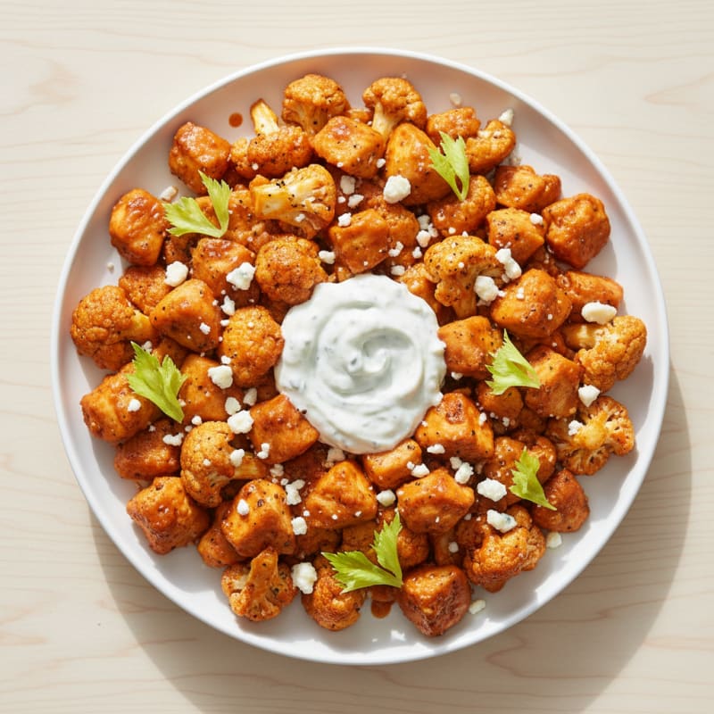 Buffalo Chicken and Cauliflower Bites