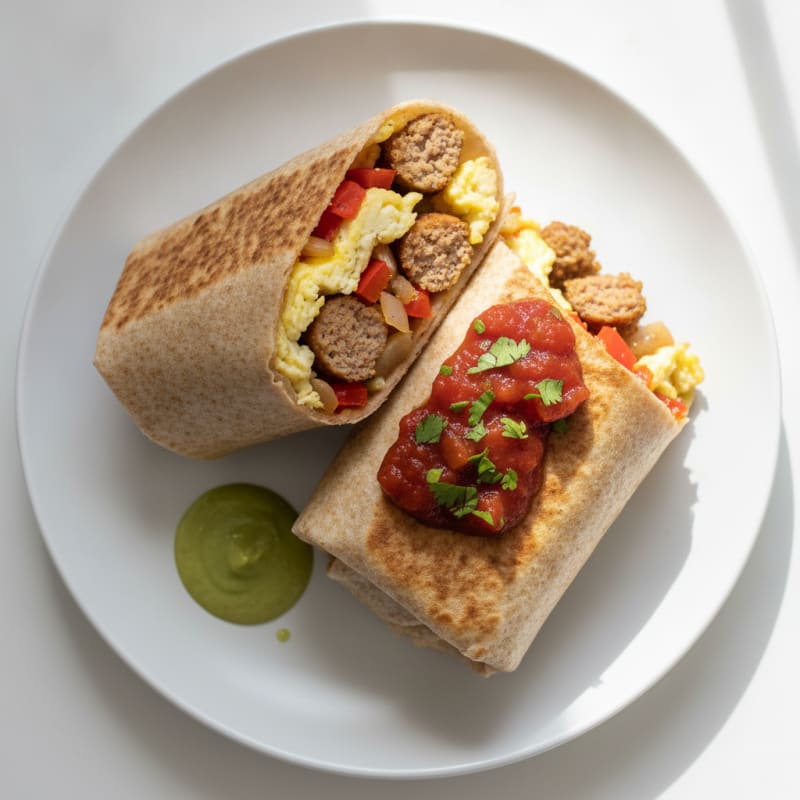 Sausage and Egg Breakfast Burrito