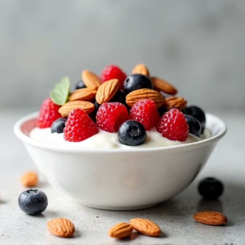 Creamy Greek Yogurt with Fresh Berries and Toasted Nuts