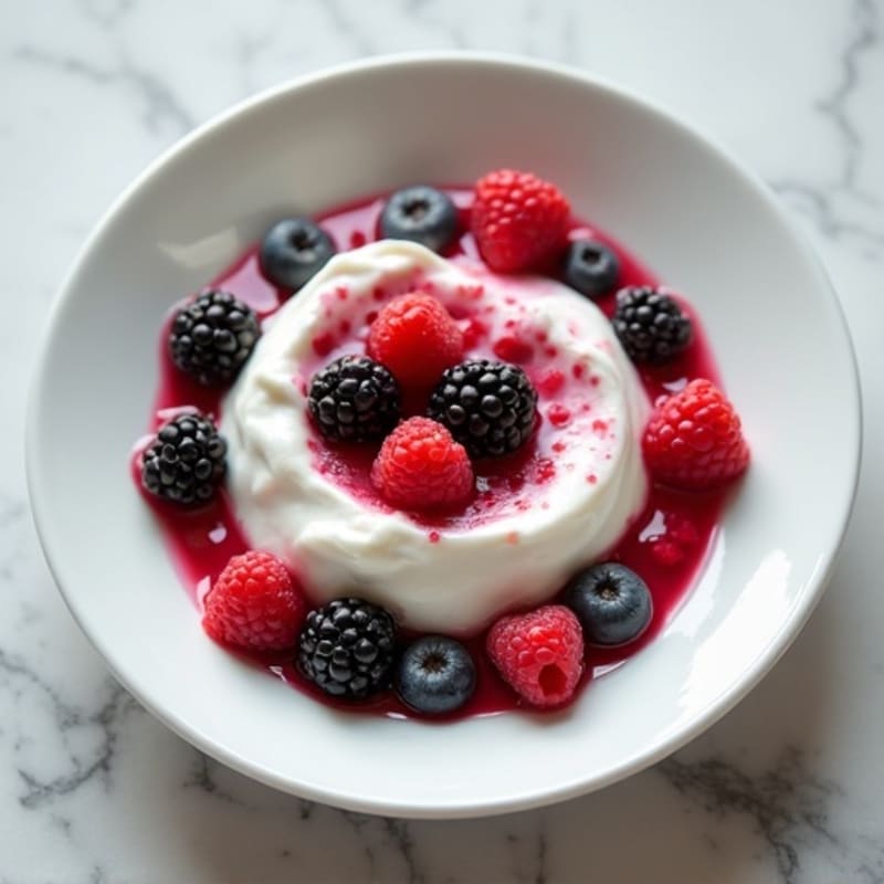 Silky Greek Yogurt Protein Pudding with Berries