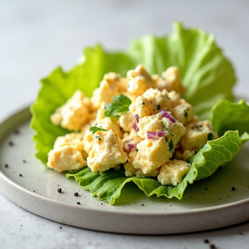 Creamy Greek Yogurt Egg Salad Lettuce Wrap