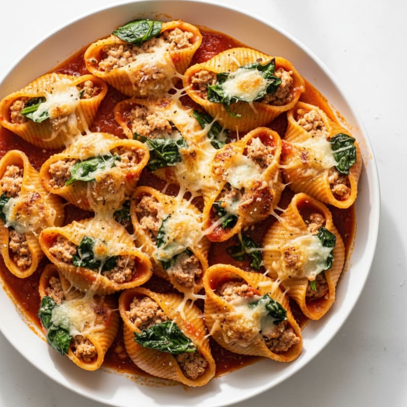 Creamy Ricotta & Spinach Stuffed Shells